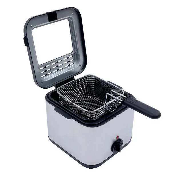 Alt view image 5 of 7 - Electric Deep Fryer With Basket Small Fryer Stainless Steel Fish Fryer 1KW 2.5L