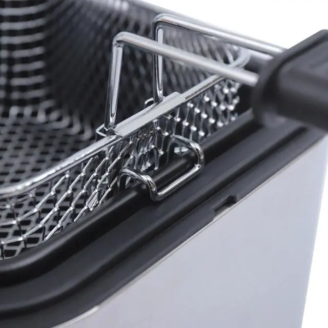 Alt view image 6 of 7 - Electric Deep Fryer With Basket Small Fryer Stainless Steel Fish Fryer 1KW 2.5L
