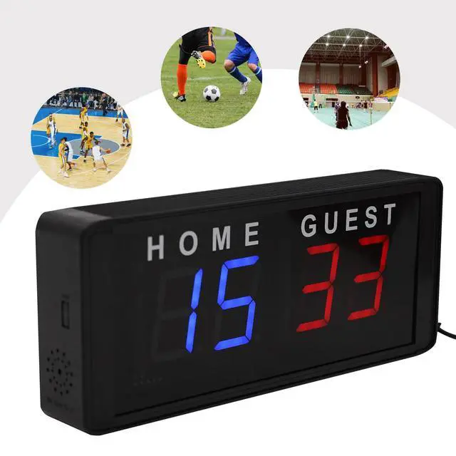Alt view image 2 of 7 - Modern Portable Tabletop Electronic Digital Scoreboards, Led Scoreboard Black