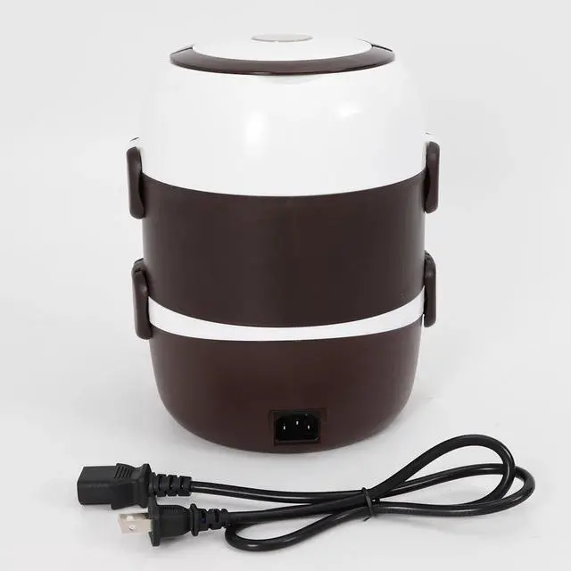 Alt view image 2 of 4 - Electric 3 Layers Lunch Box Portable Car Office Food Warmer Heater Container