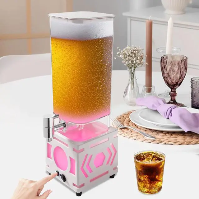 Main image of 3L/0.79gal Beverage Dispenser Clear Water Juice Drink Dispenser with LED Light