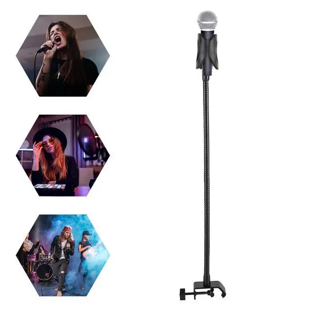 Alt view image 5 of 7 - Adjustable Gooseneck Microphone Stand with Desk Clamp Fit for Radio Broadcasting