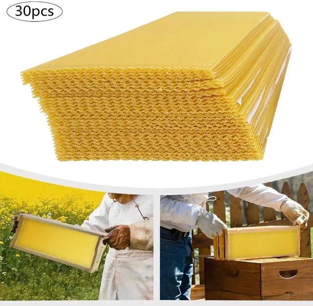 Alt view image 5 of 7 - Bee Hive Foundation Honey Hive Equipment Deep House Nest Honeycomb Wax Frame