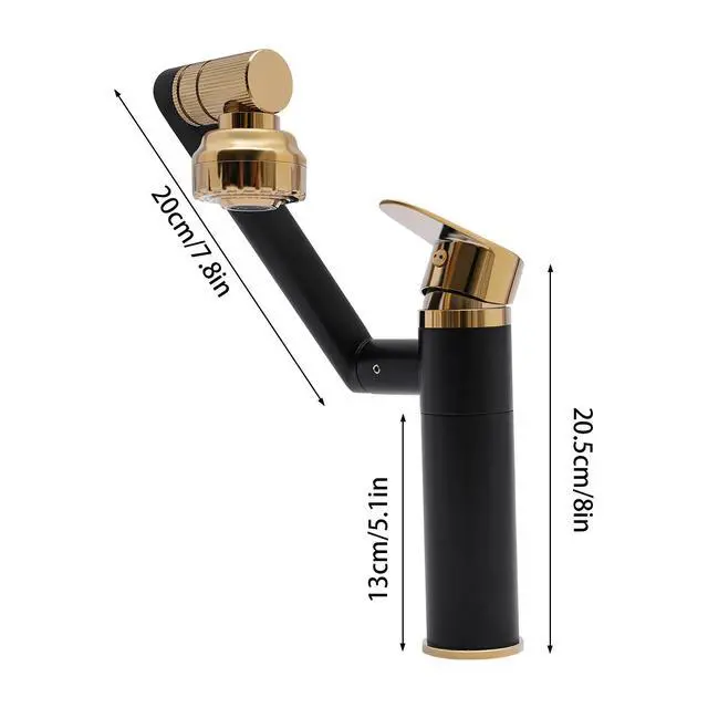 Alt view image 7 of 7 - 360 Bathroom Sink Faucet Single Handle Waterfall Vanity Basin Mixer 2 Function