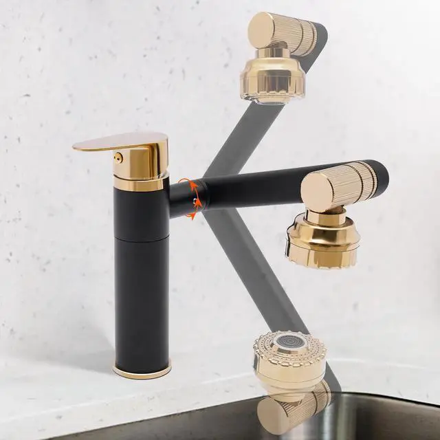 Alt view image 2 of 7 - 360 Bathroom Sink Faucet Single Handle Waterfall Vanity Basin Mixer 2 Function