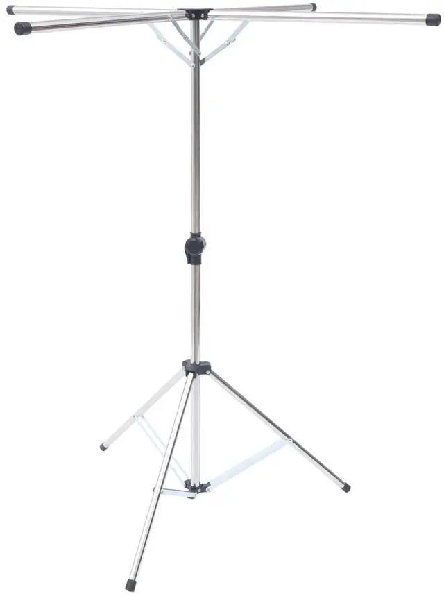 Alt view image 5 of 7 - Portable Tripod Clothes Drying Rack Steel Laundry Coat Foldable Stand Hanger