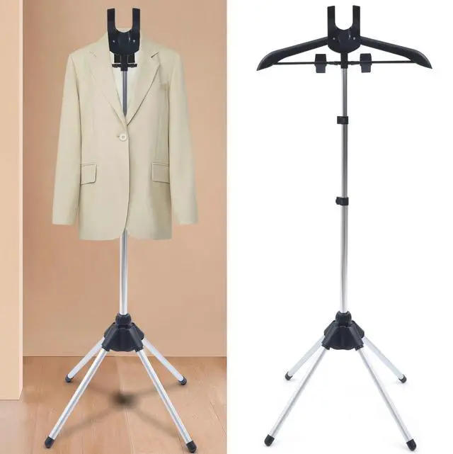 Alt view image 4 of 7 - Garment Hanger Drying Rack/Handheld Clothes Steamer Holder Fabric Steam