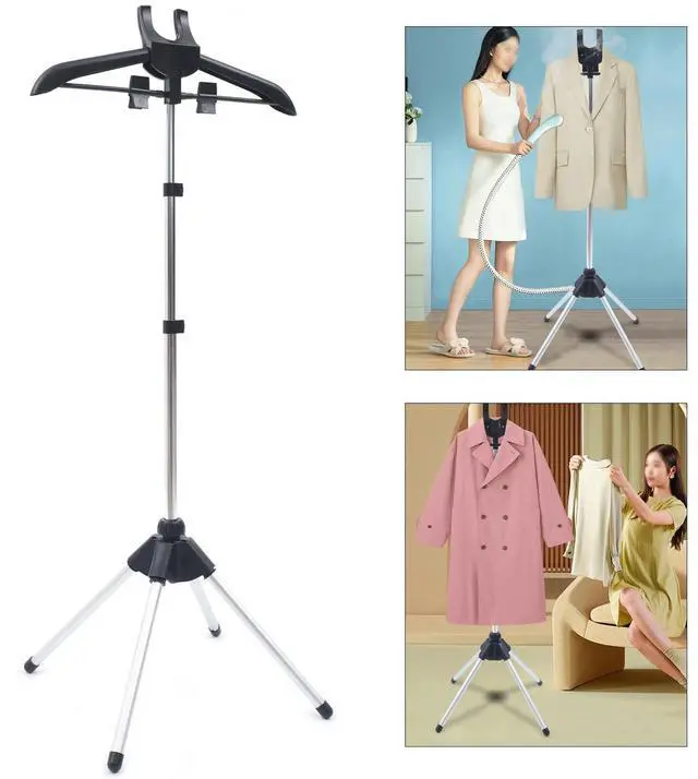 Alt view image 2 of 7 - Garment Hanger Drying Rack/Handheld Clothes Steamer Holder Fabric Steam