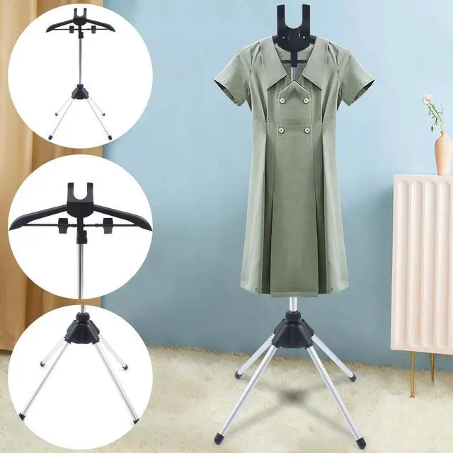 Alt view image 3 of 7 - Garment Hanger Drying Rack/Handheld Clothes Steamer Holder Fabric Steam