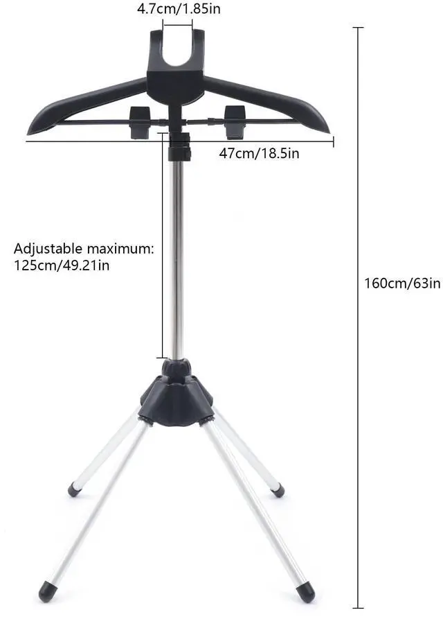 Alt view image 7 of 7 - Garment Hanger Drying Rack/Handheld Clothes Steamer Holder Fabric Steam