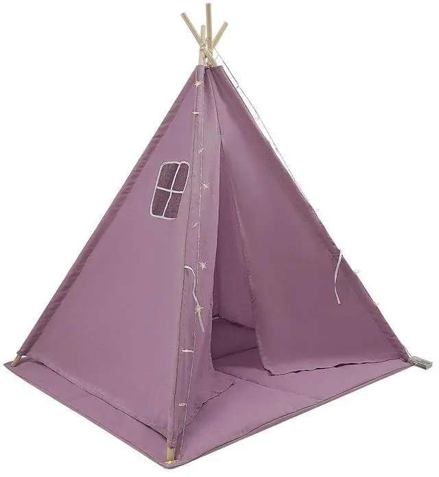 Alt view image 3 of 7 - Children's Indoor Playhouse Play Tent With Light for 1-3 Kids Pink Tent For Kids
