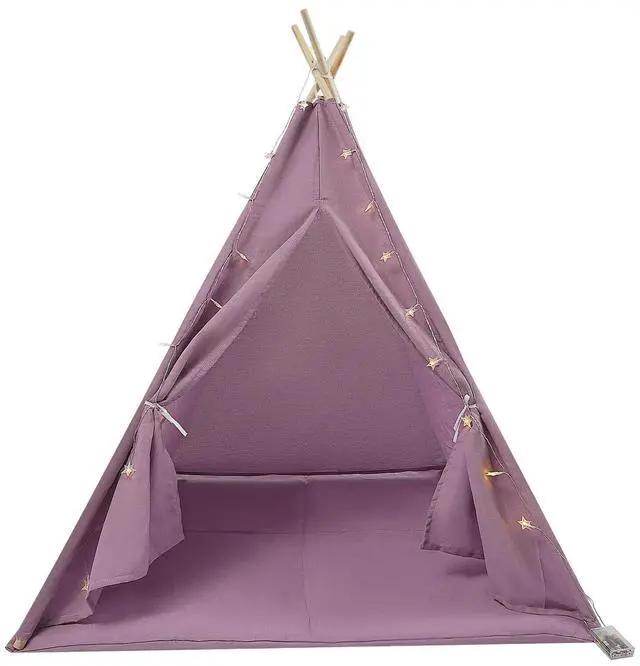 Alt view image 4 of 7 - Children's Indoor Playhouse Play Tent With Light for 1-3 Kids Pink Tent For Kids