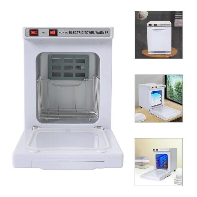 Alt view image 6 of 6 - Barber Hot Towel Warmer Professional Towel Warmer Cabinet with UV 11.6x8.3x10.3"
