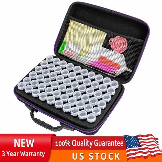 Alt view image 2 of 7 - 60 Slots Diamond Painting Storage Box Embroidery Accessories Grid Bead Container