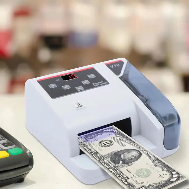 Alt view image 2 of 7 - Portable Money Bill Counter Counting Machine with UV/MG/WM Counterfeit Detection