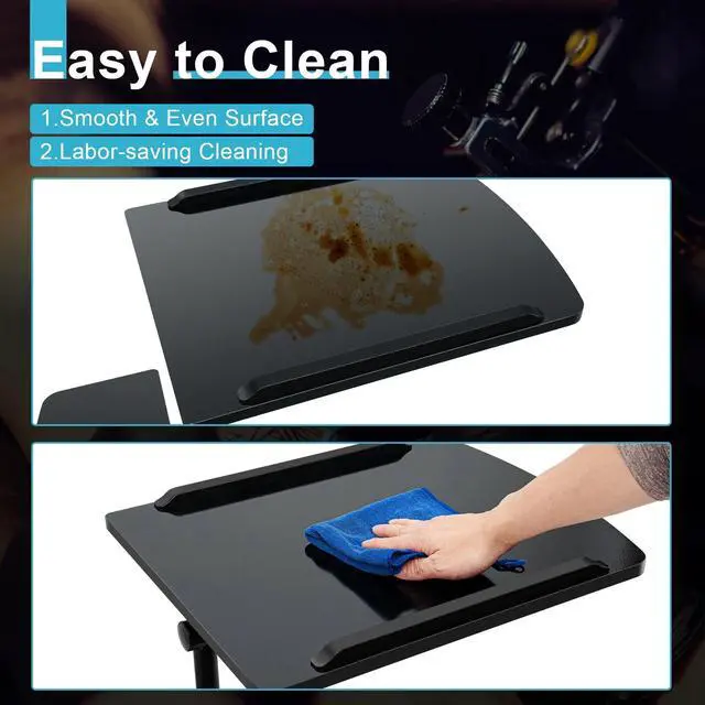 Alt view image 5 of 7 - Portable Mobile Tattoo Work Station Arm Rest Stand Desk Table Workbench Tray