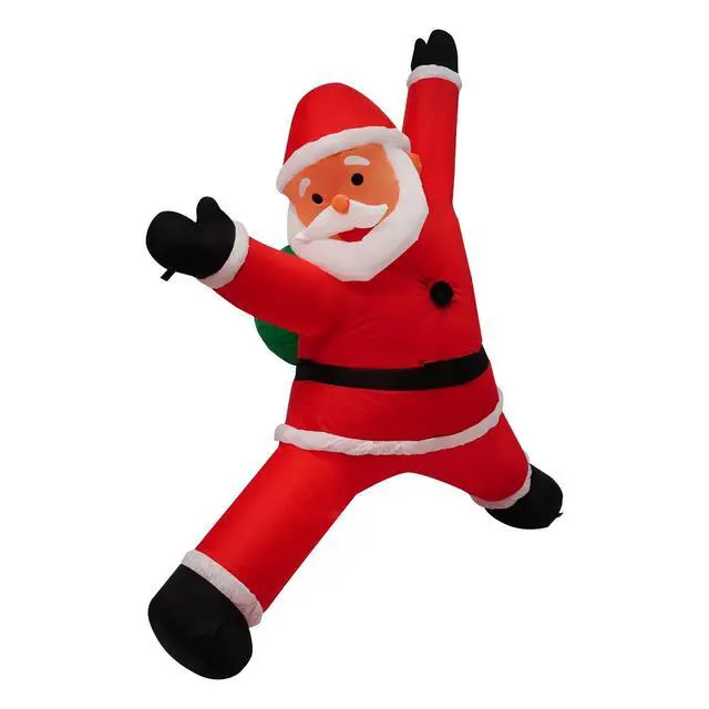 Alt view image 6 of 7 - Hanging Christmas Inflatables Wearing Christmas Hat, Christmas Inflatables Decor