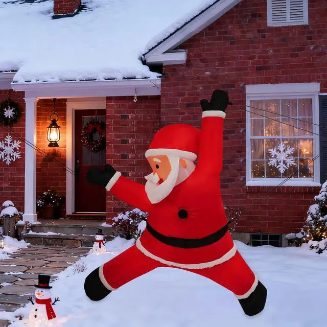 Main image of Hanging Christmas Inflatables Wearing Christmas Hat, Christmas Inflatables Decor