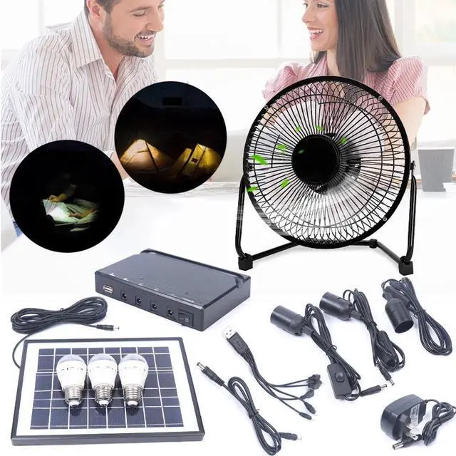 Main image of Portable Solar Power Panel Generator Kit Camping Battery Pack Power Station USA