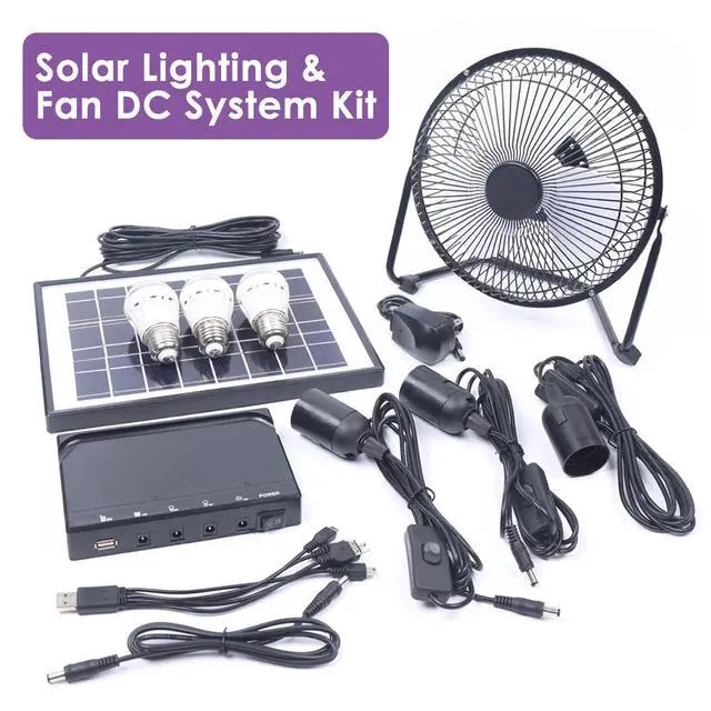 Alt view image 4 of 7 - Portable Solar Power Panel Generator Kit Camping Battery Pack Power Station USA