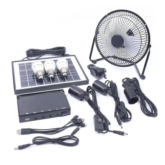 Alt view image 6 of 7 - Portable Solar Power Panel Generator Kit Camping Battery Pack Power Station USA