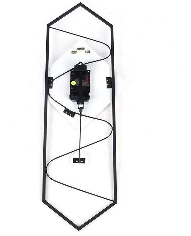 Alt view image 3 of 7 - Modern Pendulum Wall Clock with Silent Movement,Metal+Solid Wood Wall Decor GOOD