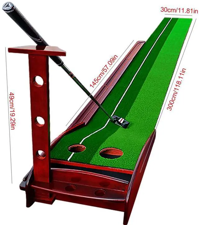 Main image of Indoor Golf Putting Green Practice Mat Exerciser W/Auto Ball Return Training Aid