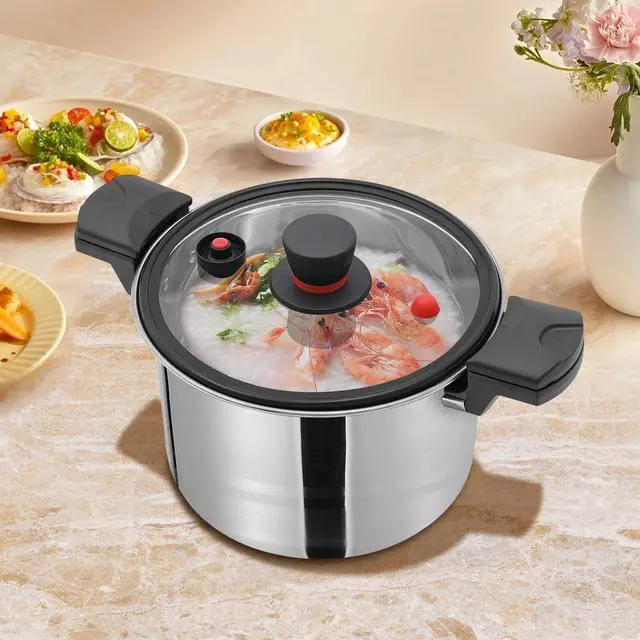 Main image of Pressure Pot, Pressure Cooker, 201 Stainless Steel Pressure Pot US NEW