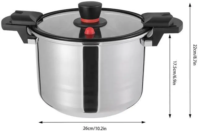Alt view image 2 of 7 - Pressure Pot, Pressure Cooker, 201 Stainless Steel Pressure Pot US NEW