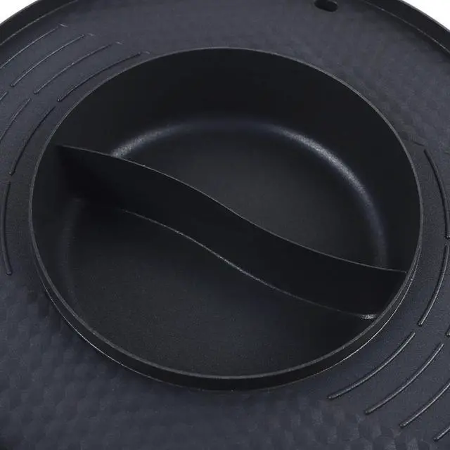 Alt view image 4 of 7 - 2 in 1 Electric Smokeless Grill and 110V Hot Pot BBQ Grill Soup Shabu Pot 2200W