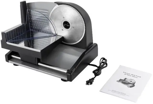 Alt view image 7 of 7 - Food-grade Stainless Steel 200w Meat Slicer Bread Slicing Machine Fruit Cutter