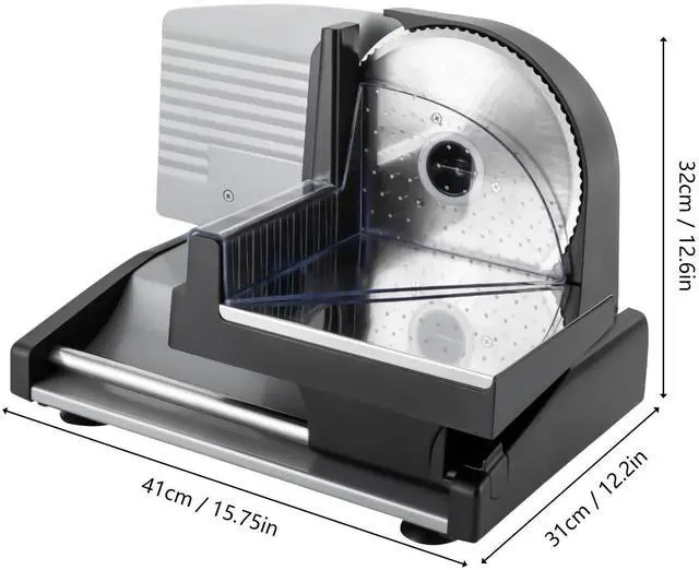 Alt view image 6 of 7 - Food-grade Stainless Steel 200w Meat Slicer Bread Slicing Machine Fruit Cutter