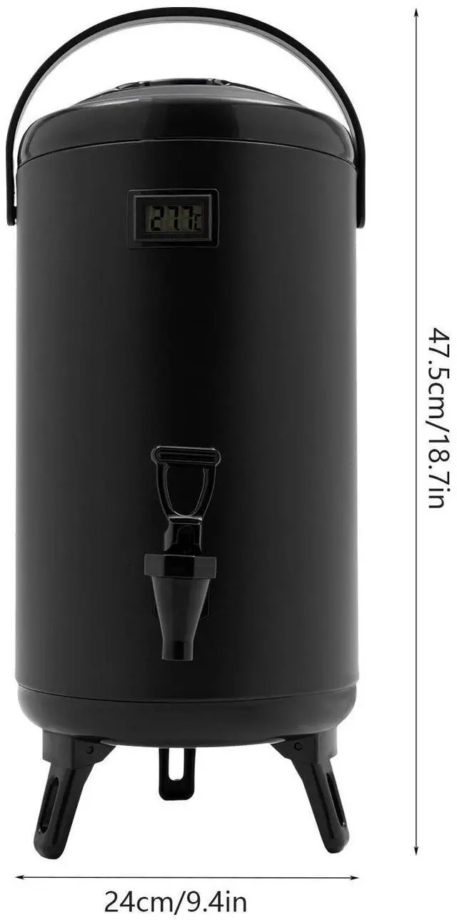 Alt view image 7 of 7 - Stainless Steel Insulated Beverage Dispenser Cold and Hot Drink dispenser