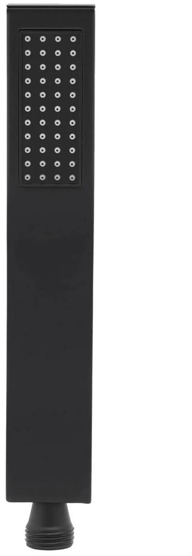 Alt view image 5 of 7 - Matte Black Handheld Shower Square Head Handshower with Wall Connector & Hose