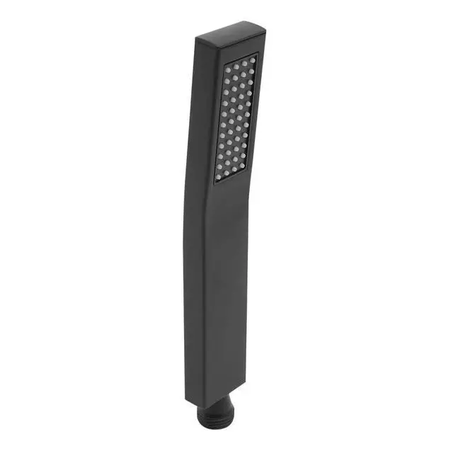 Alt view image 2 of 7 - Matte Black Handheld Shower Square Head Handshower with Wall Connector & Hose