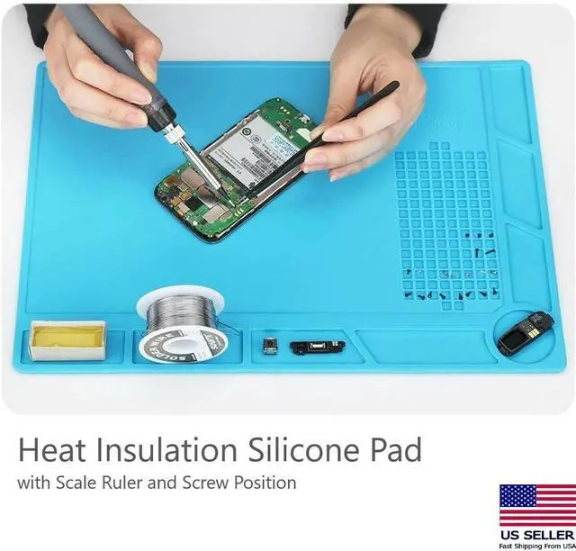 Main image of Heat Insulation Silicone Pad Soldering Cell Phone Repair Platform Mat 13.8 x 9.8
