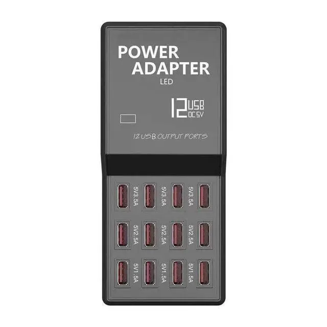 Alt view image 5 of 7 - Multi 12 Port USB Charging Station Hub Desktop Wall Cell Phone Charger Organizer