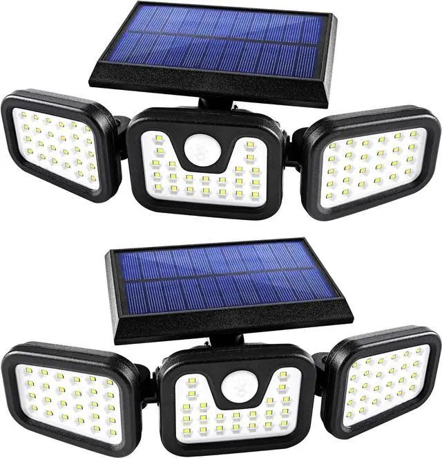 Main image of 2 Pack LED Motion Sensor Solar Lights ,Outdoor IP65 Waterproof Security Lamp
