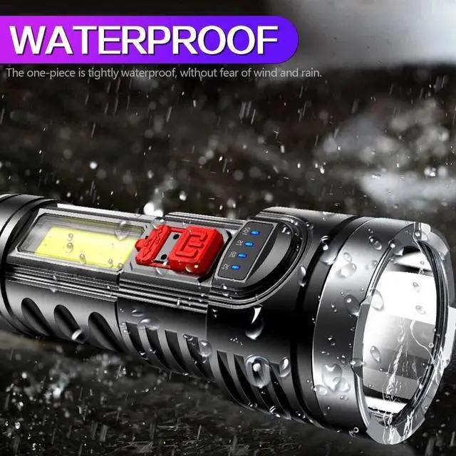 Alt view image 6 of 7 - Rechargeable 7800LM LED Flashlight Tactical Police Super Bright Torch Zoomable