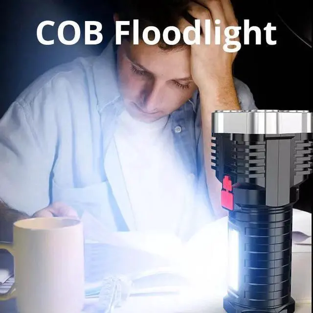 Alt view image 6 of 7 - Super Bright LED Torch Flashlight Tactical Camping Outdoor Lamp USB Rechargeable