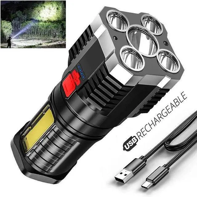 Main image of Super Bright LED Torch Flashlight Tactical Camping Outdoor Lamp USB Rechargeable