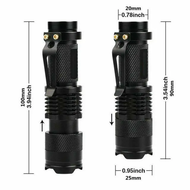 Alt view image 7 of 7 - 2X UV Ultra Violet LED Flashlight Blacklight Light 395 NM Inspection Lamp Torch