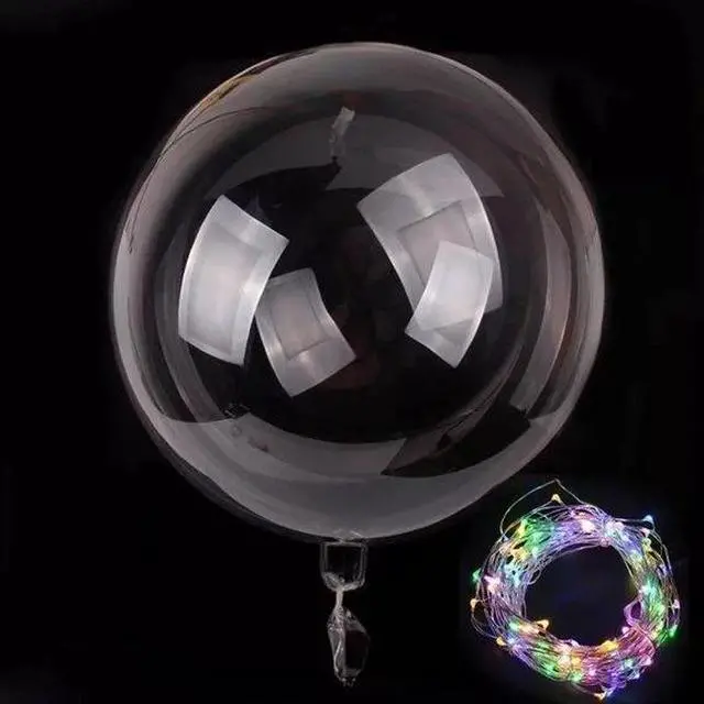 Alt view image 4 of 7 - 5Pcs LED Light Balloons For Valentines Christmas Wedding Celebration Event Party