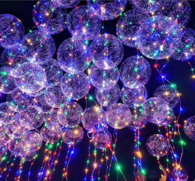 Alt view image 2 of 7 - 5Pcs LED Light Balloons For Valentines Christmas Wedding Celebration Event Party