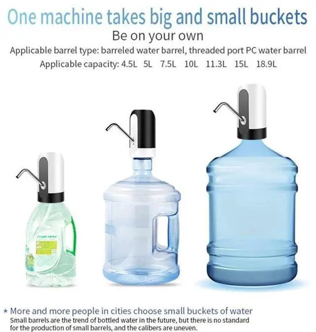 Alt view image 6 of 7 - New Automatic Universal Electric Water Dispenser Pump 5 Gallon USB Bottle Switch(WHITE)