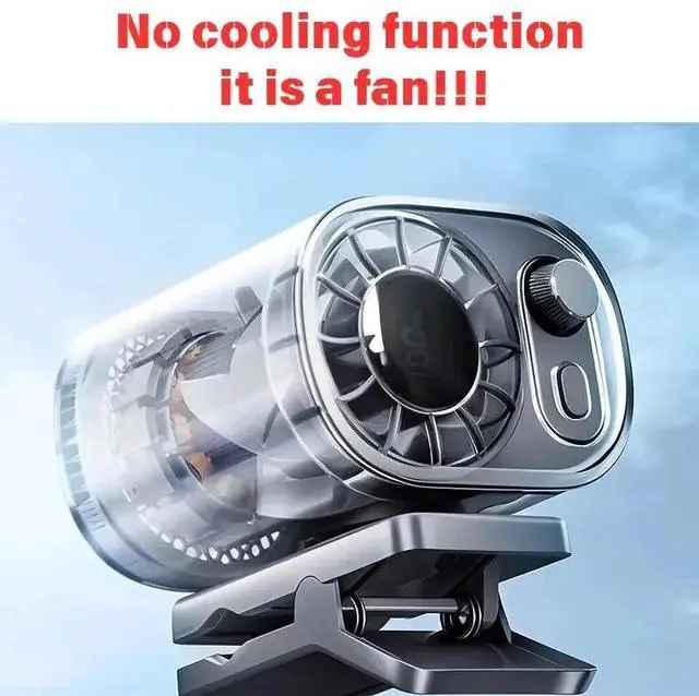 Alt view image 7 of 7 - Car Clip on Fan with LED Display - 360° Rotation, 100 Speeds Adjustable(Beige)