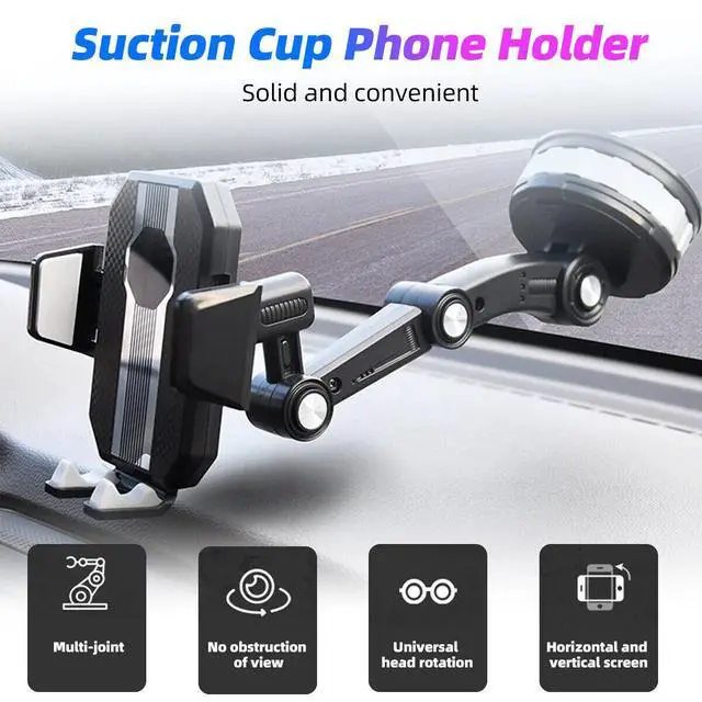 Alt view image 3 of 7 - Car Truck Mount Phone Holder Stand Dashboard/Windshield For Cell Phone Universal