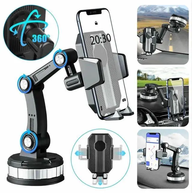 Alt view image 2 of 7 - Car Truck Mount Phone Holder Stand Dashboard/Windshield For Cell Phone Universal