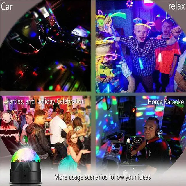 Alt view image 3 of 7 - 2 Pack RGB Party Disco Lights Ball Sound Activated Strobe Led DJ Bulb Dance Lamp