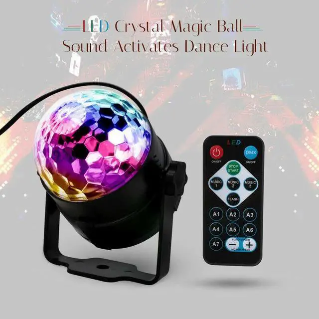Alt view image 5 of 7 - 2 Pack RGB Party Disco Lights Ball Sound Activated Strobe Led DJ Bulb Dance Lamp